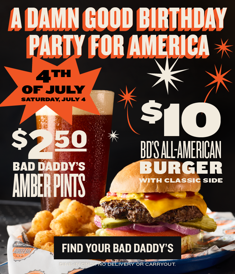 Celebrate National Onion Ring Day at Bad Daddy's | Half Off Onion Rings with any Entree on Monday June 22