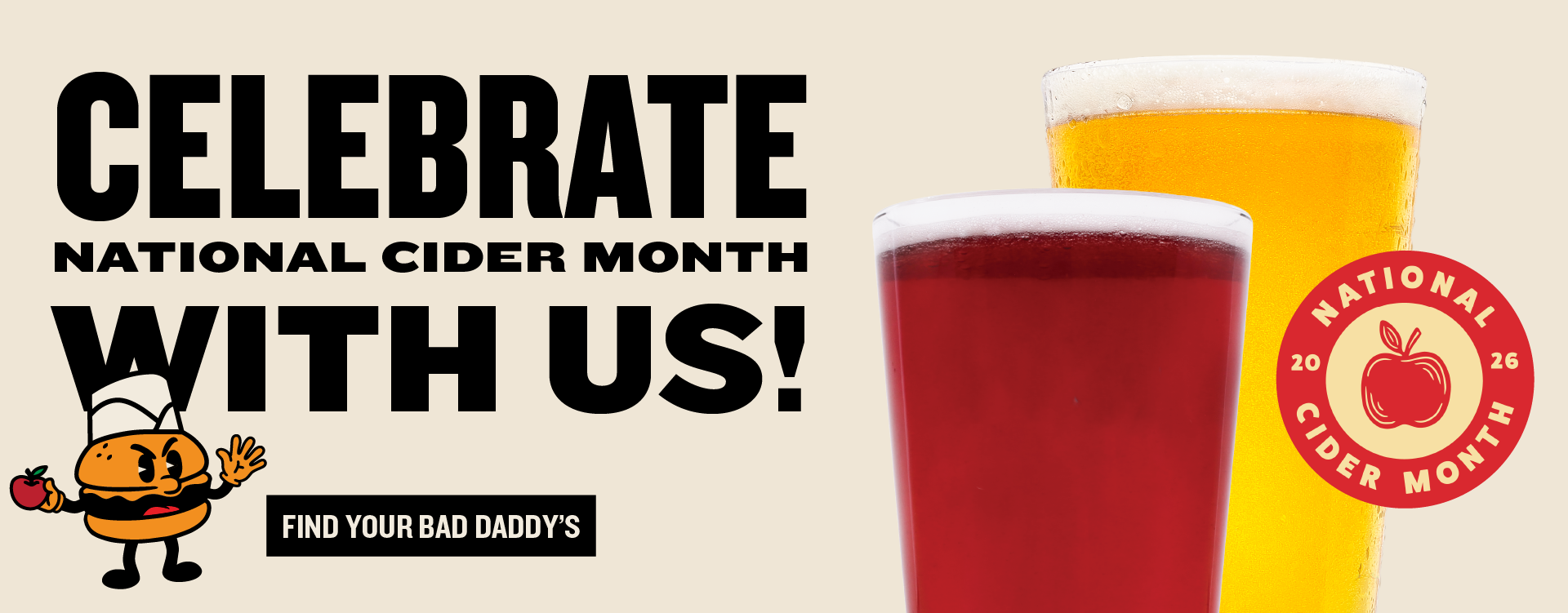 Celebrate National Cider Month at Bad Daddy's 